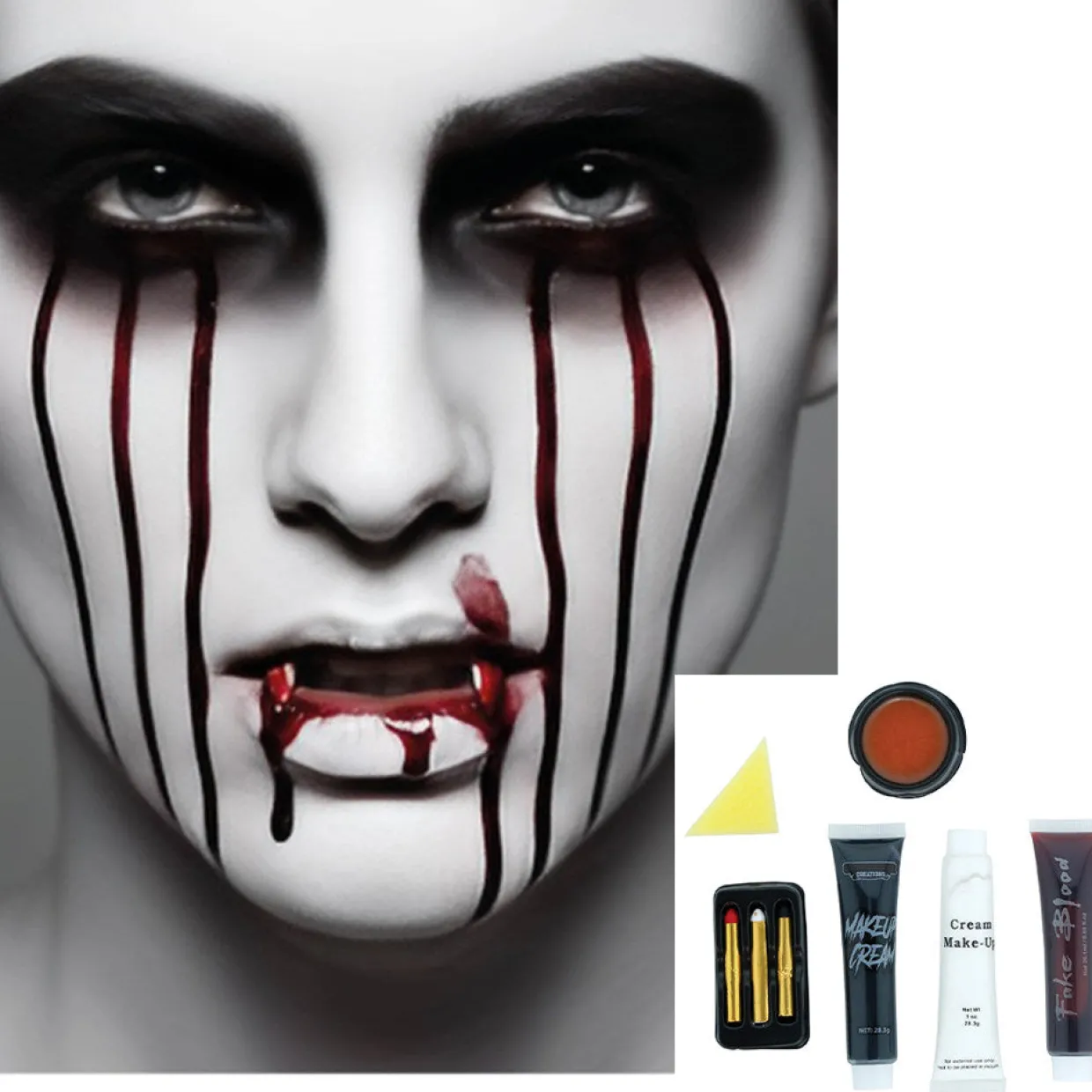 Kit Maquillaje de Vampiro Sangriento