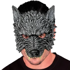 Media Máscara de Lobo Gris