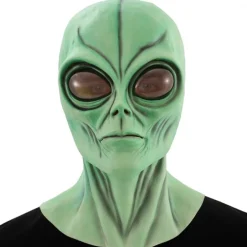 Máscara de látex de Alien Área 51 Verde