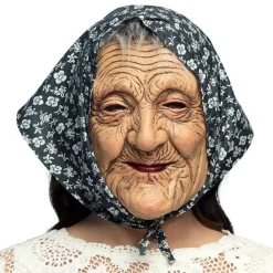 Máscara de látex de Vieja Arrugado