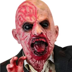 Máscara de látex de Zombie Sangriento con Cuello