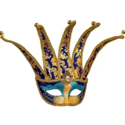 Máscara Veneciana de Arlequín Azul