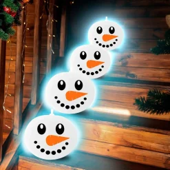 Pack de 5 Globos de látex Muñeco de Nieve