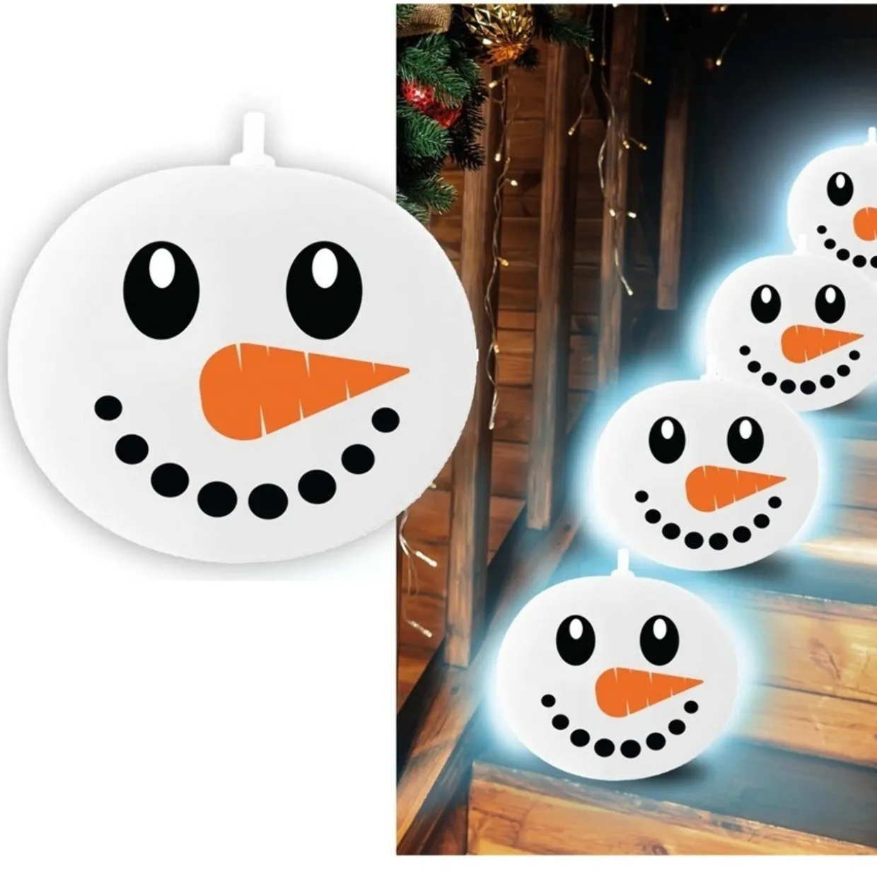 Pack de 5 Globos de látex Muñeco de Nieve