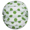 Pack 12 Farolillos de Feria Blancos con Lunares Verdes