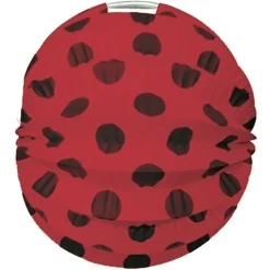 Pack 12 Farolillos de Feria Rojos con Lunares Negros
