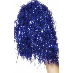Pack 2 Pompones Azul Metalizados