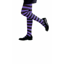 Panty Rayas Negras Violetas infantil