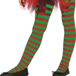 Panty Rayas Rojas y Verdes Basic infantil