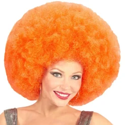 Peluca Afro Súper Naranja