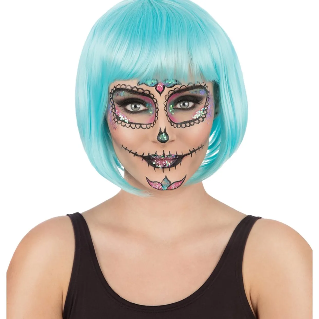 Peluca Azul Chic