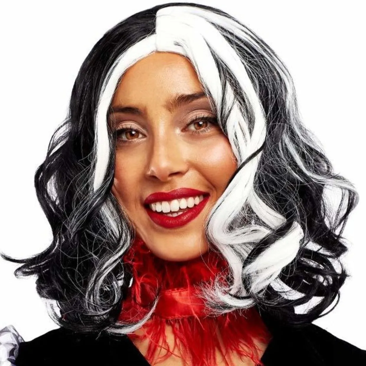 Peluca de Cruella Ondulada