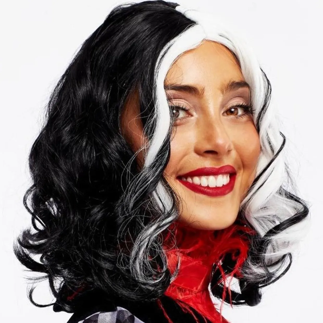 Peluca de Cruella Ondulada