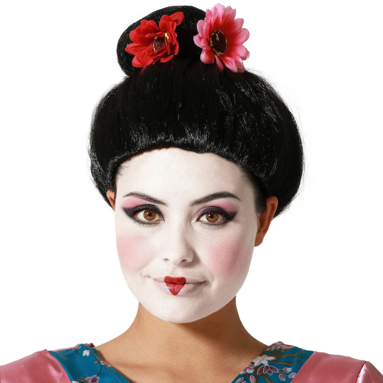 Peluca de Geisha Flores