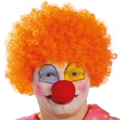 Peluca de Payaso Rizada Naranja