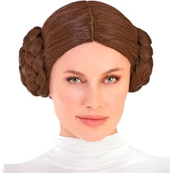 Peluca de Princesa Leia Marrón