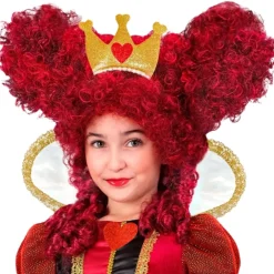 Peluca de Reina de Corazones Burdeos