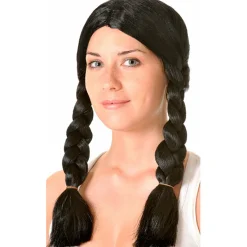 Peluca de Trenzas Negra Eco