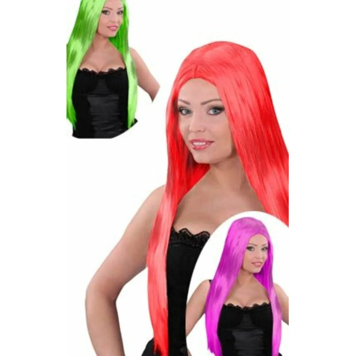 Peluca Larga Glamour Colores