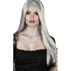 Peluca Larga Gris