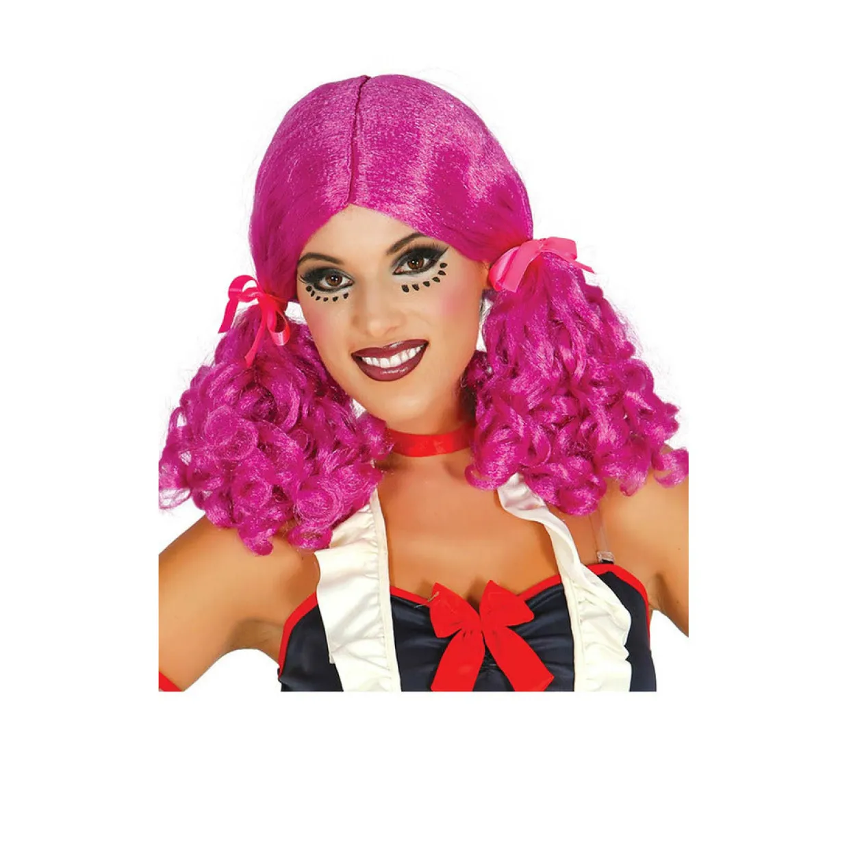 Peluca Lila Coletas