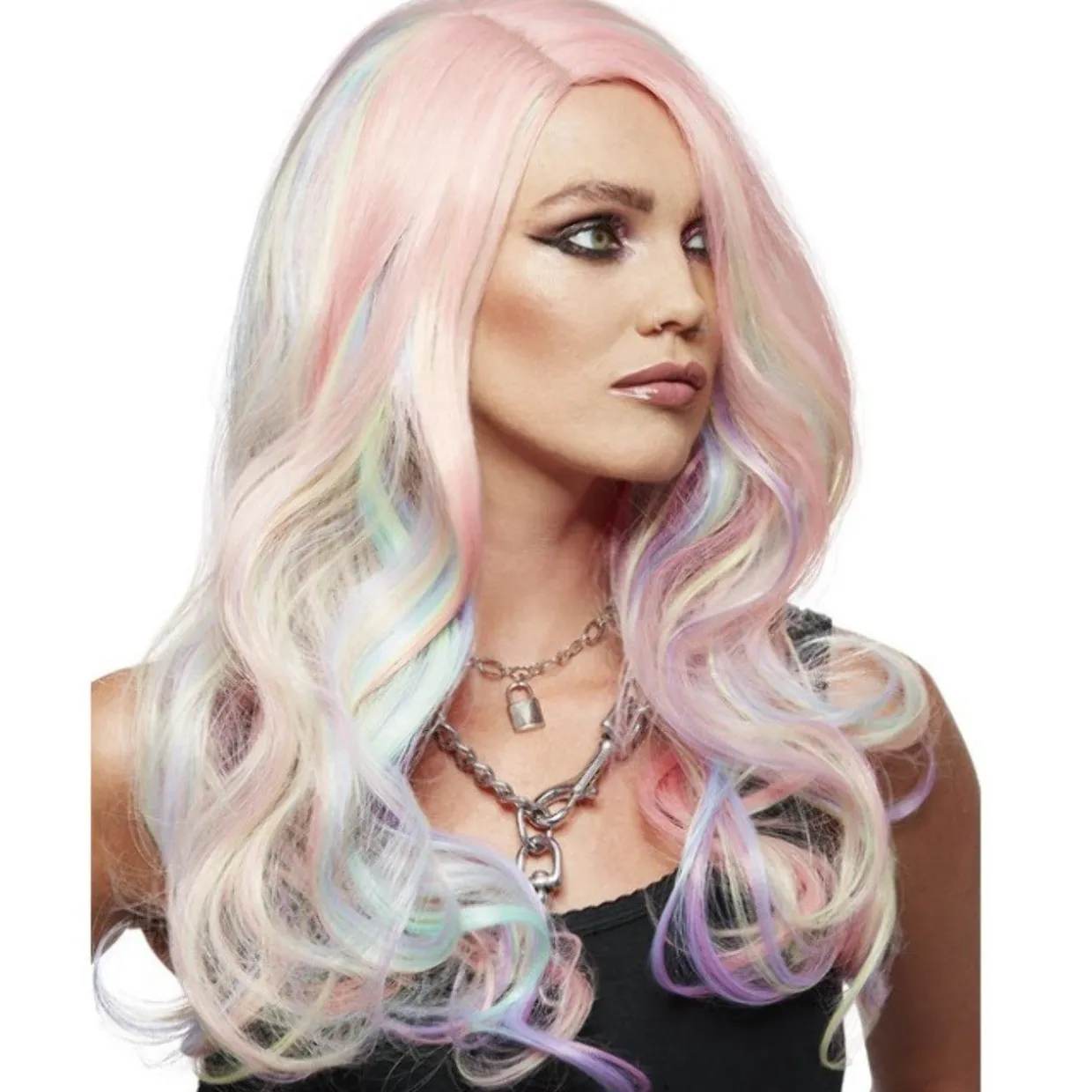 Peluca Multicolor Ondas