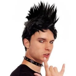 Peluca Punky Cresta Negra