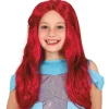 Peluca Roja Sirena infantil