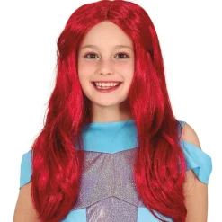 Peluca Roja Sirena infantil