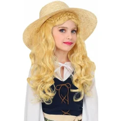 Peluca Rubia Medieval infantil