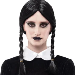Peluca Trenzas Niña Siniestra
