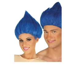 Peluca Troll Puntiaguda Azul