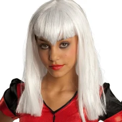 Peluca Vampiresa Traviesa Blanca infantil