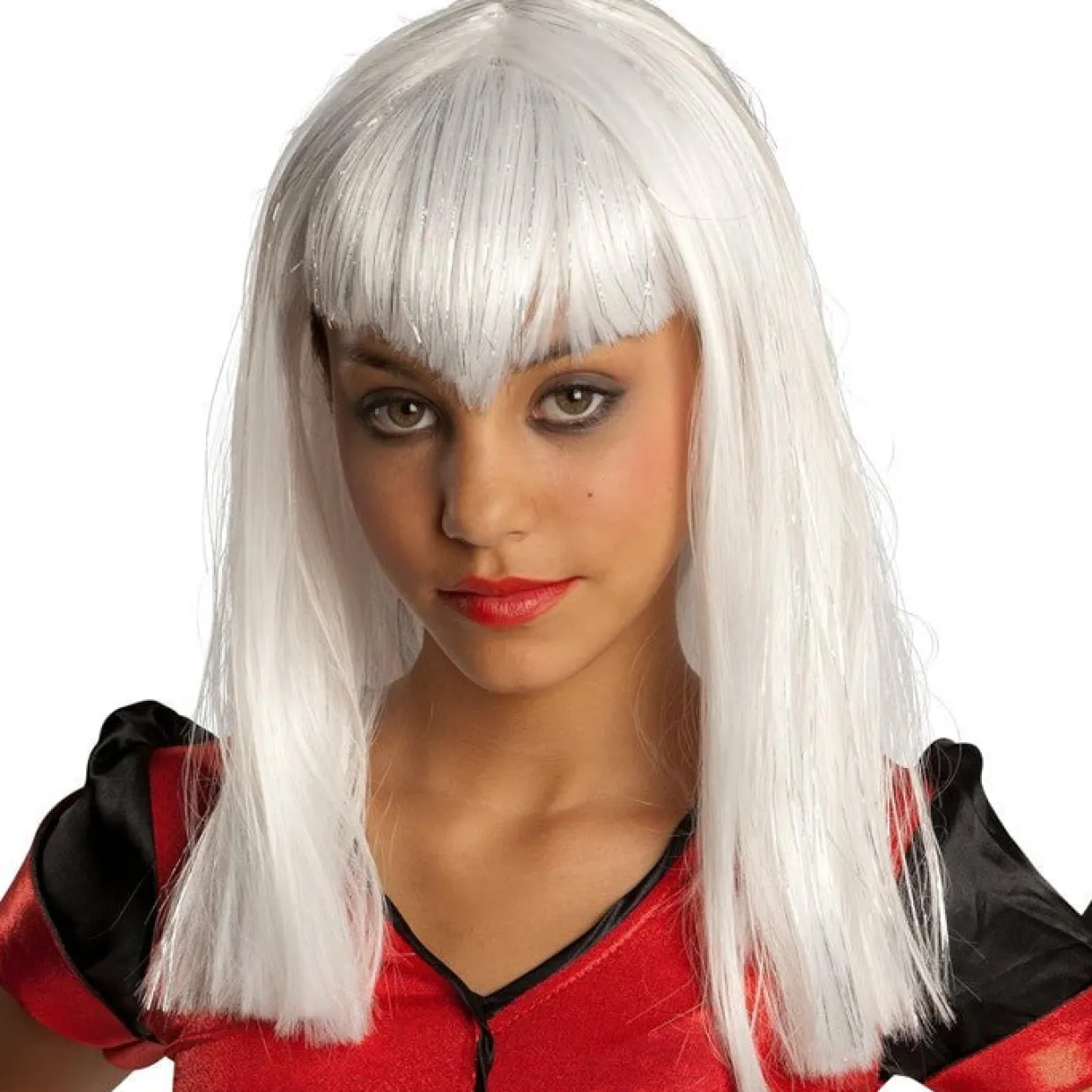 Peluca Vampiresa Traviesa Blanca infantil