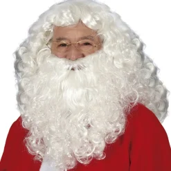 Peluca y Barba de Papá Noel Clásico