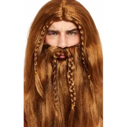 Peluca y Barba de Vikingo Trenzas
