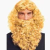 Peluca y Barba Rey Mago Rubia Eco