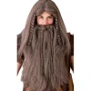 Peluca y Barba Vikingo Marrón