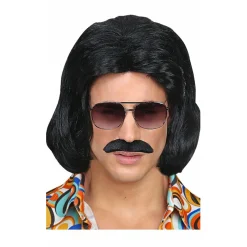 Peluca y Bigote de Dandy Negro