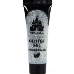 Purpurina en Gel Plateada Biodegradable