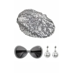 Set de Disco Plateado
