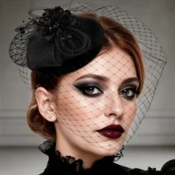 Sombrero Chic de Viuda Negra