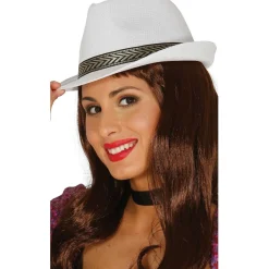 Sombrero de Gangster Blanco Eco
