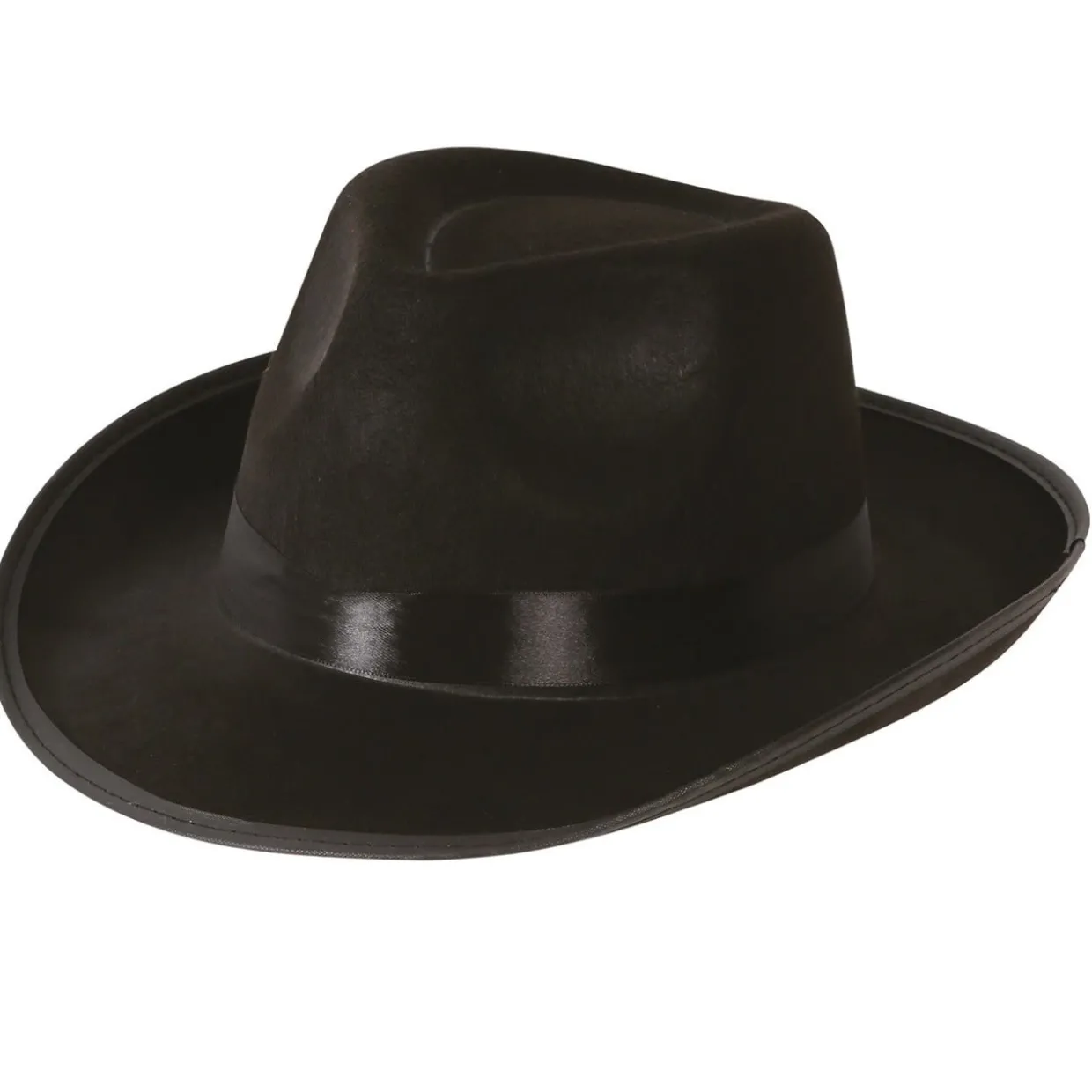 Sombrero de Gángster Negro Lujo