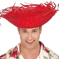 Sombrero de Paja Rojo
