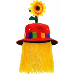 Sombrero de Payaso Rojo con pelo