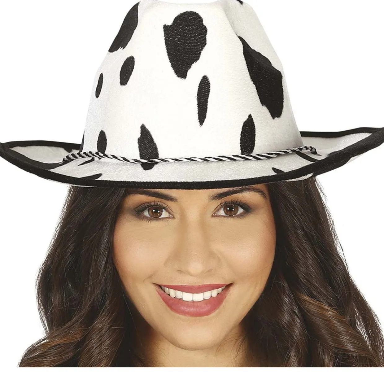 Sombrero de Vaquera Blanco Manchas