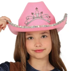 Sombrero de Vaquera Rosa Corona infantil