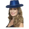 Sombrero de Vaquero Azul Purpurina