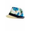Sombrero Hawaiano Flores Azules